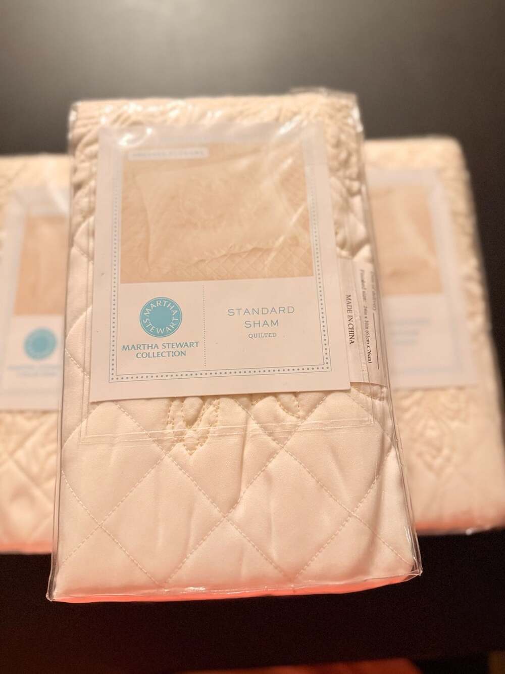 Martha Stewart Collection Pressed Flowers Quilted Standard Shams Set of 3